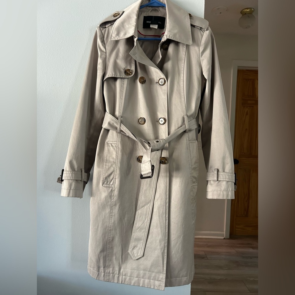 Moda International Light Taupe Trench Coat